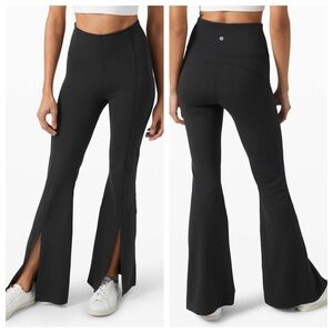 Lululemon SLIT In the Groove Flare Pant Black Release 8/2020 W5CNES Nulu RARE 4